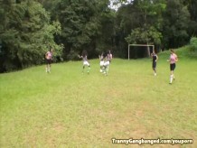 Tranny Soccer Team Fucking Referee