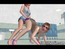 3D shemale getting fucked hard by a tranny babe