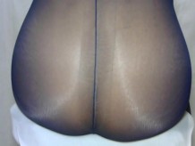 crossdresser pantimedias culo sin bragas