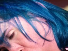 Medias tgirl aspirado por bluehaired ts