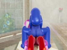 Among Us Threesome Blue and Red Fuck Pink (futa, japonés, dp)