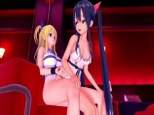 FUTA FAIRY TAIL LUCY X Wendy Marvell (HENTAI 3D)