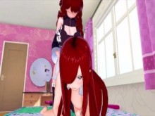 FUTA FAIRY TAIL Irene Belserion X ERZA SCARLET (3D HENTAI)