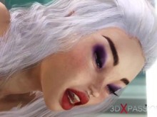 Sexo caliente en la bahía médica de ciencia ficción. 3d sexy dickgirl android folla duro a un joven bombón