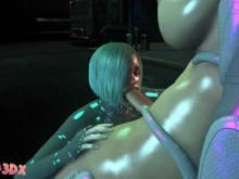 Futa3dx - Futanari Cyberpunk Nena de grandes tetas follada por su gran amiga con polla