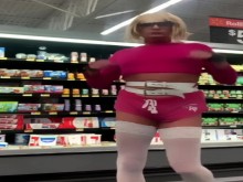 Top corto de puta pública de Walmart, pantalones cortos de culo, mejillas de culo, tanga