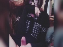 Femboy Adolescente Masturbación Gran Polla Hattabi4ik