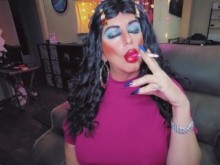 Sissy lavado de cerebro te controlo y te convierto en un lápiz labial de maquillaje pesado bimbo bimbo