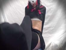 Colegiala asiática obtiene orgasmo y semen