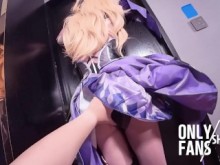 【Genshin Impacto】 Jugando con Sextoys ????Fischl Cosplay, Asian Hentai Shemale 12