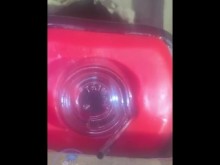 Bloque de polla en una caja Borde recto Coconut Oil Glass intimalía tserica sorpresa colgando cortos