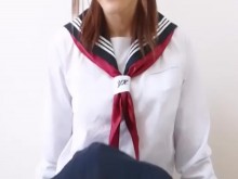Crossdresser japonés con uniforme de chicas de marineras ② -Vid en Onlyfans-
