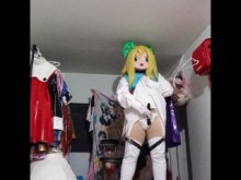 Kigurumi Double Breathplay Chastity PVC Nino Cosplay Dos ángulos