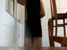 Culona en vestidito sin bragas