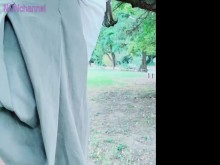 Tres veces en el parque de la mañana ???? Documental Shiodome Park versión larga ???? Travesti sucia Non-chan