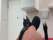 La polla de este hombre débil era la mitad mía, así que convertí su culo en un coño con mi TS BBC.