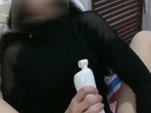 Crossdresser sissy solo play