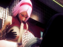 [NARUTO] Sakura adora la polla de Futa Hinata (PORNO 3D 60 FPS)