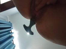 Masturbación de pie encima de ti. botín perfecto