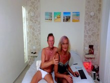 Último show de sexo en vivo en Chaturbate, Gigi y Dave, pareja de transexuales y hombres, POV, sexo por webcam, 05.10.20