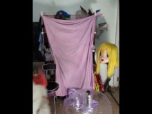 Cosplay de PVC Madoka, vibrador inflable amordazado y jorobado
