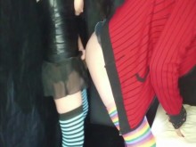 mariquita compilada folla con una morena de gran culo pegging, bisexual con arnés, anal, travesti