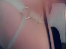 Trampa sexy lencería negra adolescente trans puta juguetes anales