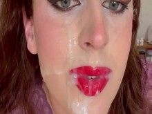 Transgirl enorme auto-facial